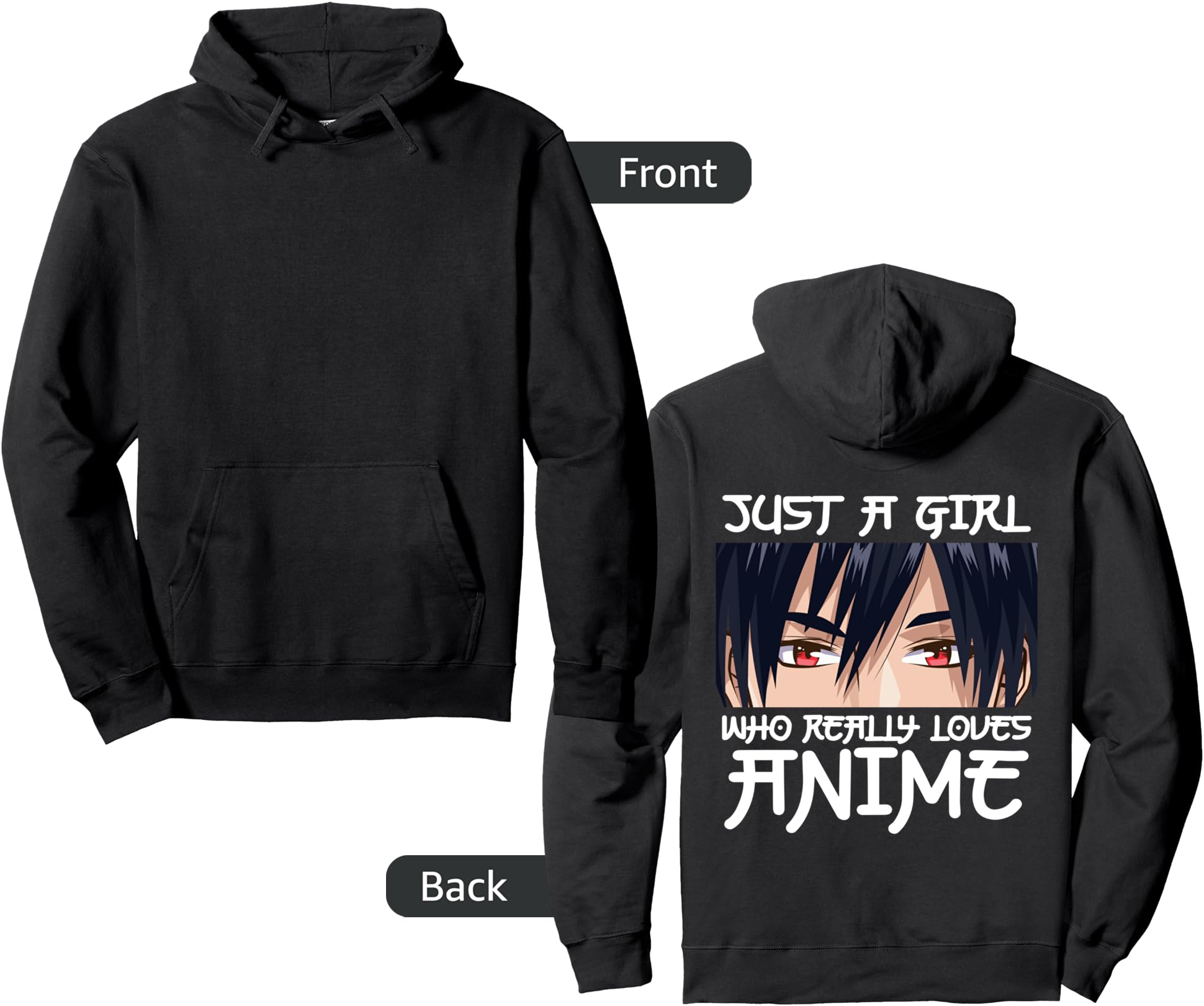 Anime Shirt For Girls- Just A Girl Who Loves Anime Pullover Hoodie