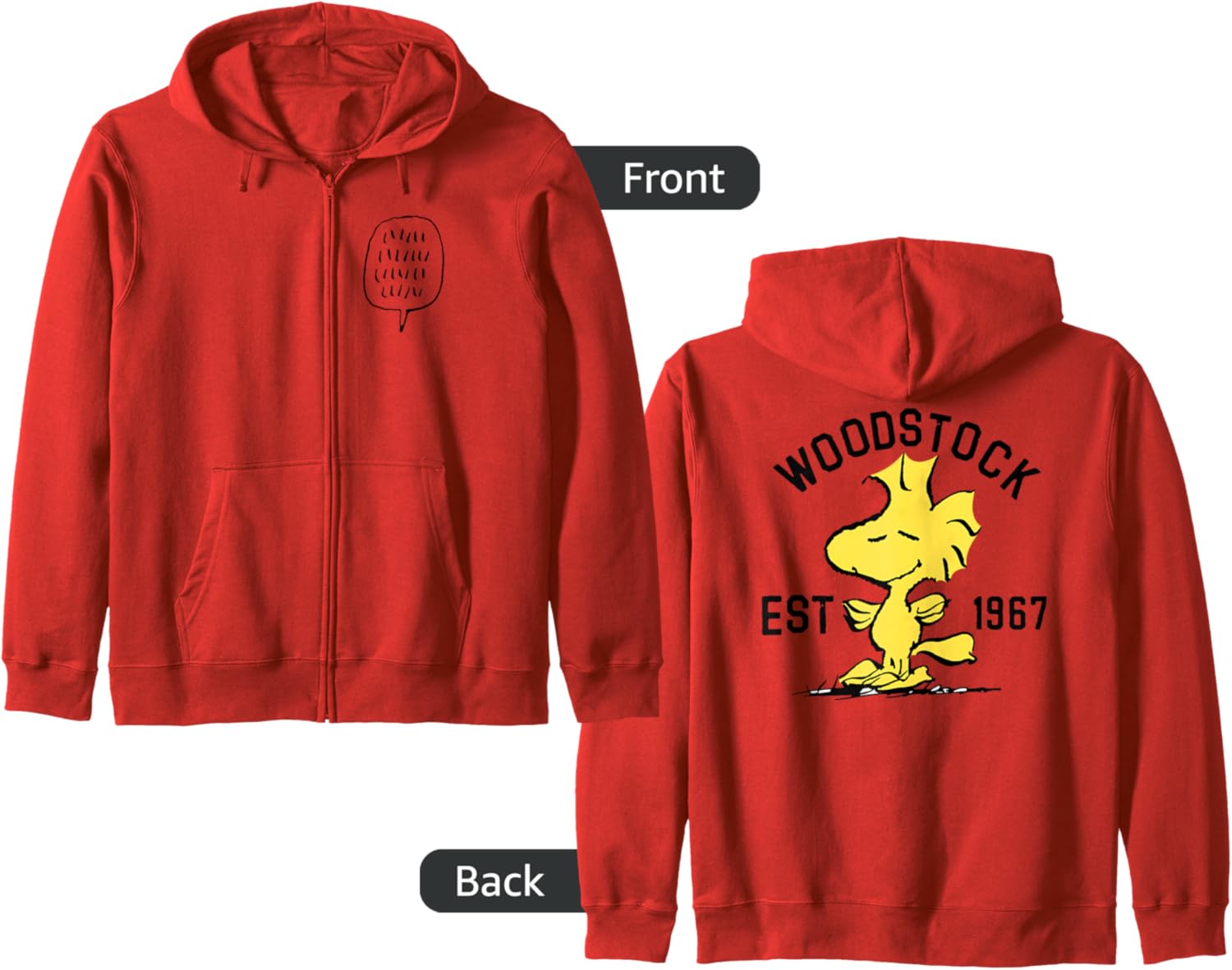 Peanuts Woodstock Talking Zip Hoodie