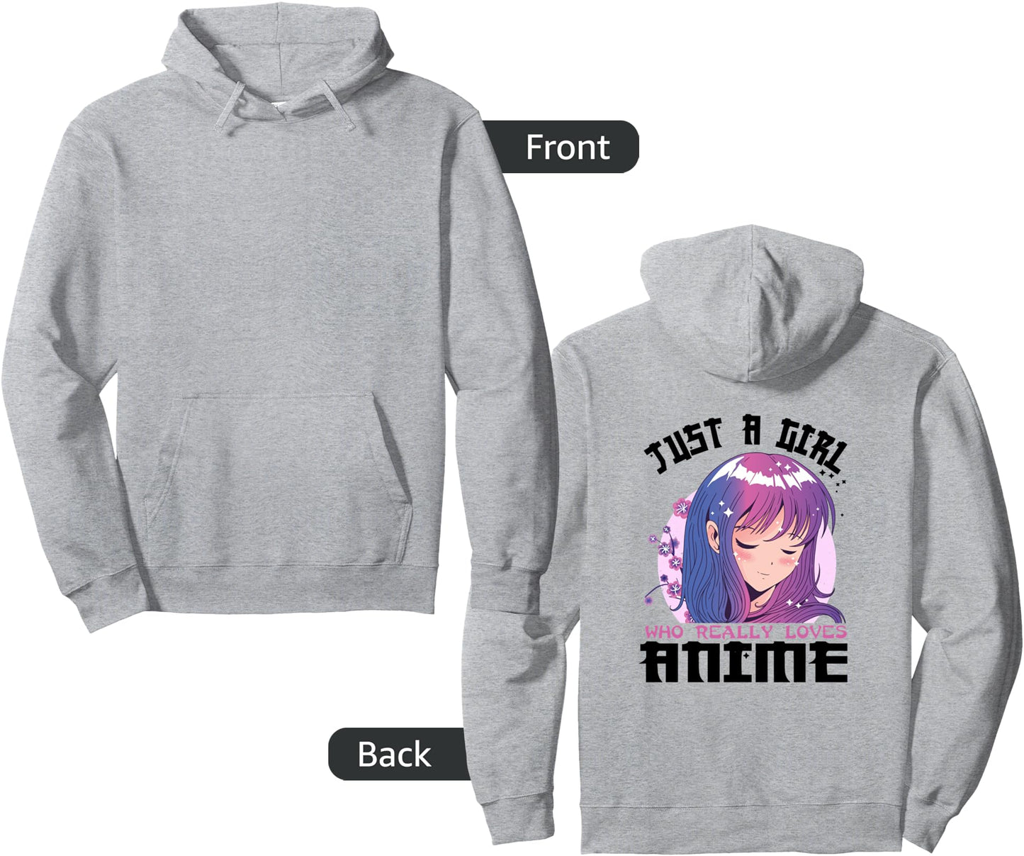 Anime Gifts for Teen Girls Just A Girl Who Loves Anime Pullover Hoodie