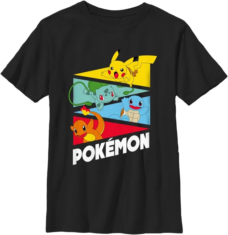 Pokemon Starter Pendents Boys Short Sleeve Tee Shirt