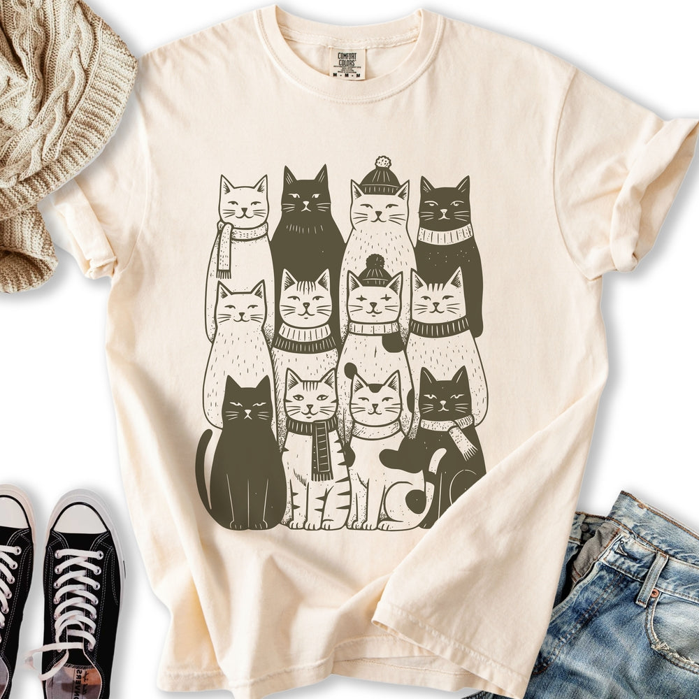 Winter Cats T TShirt Stylish Fashion