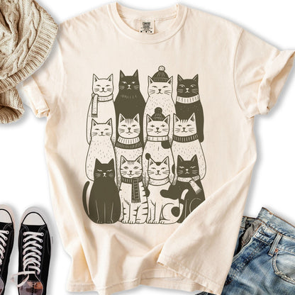 Winter Cats T TShirt Stylish Fashion