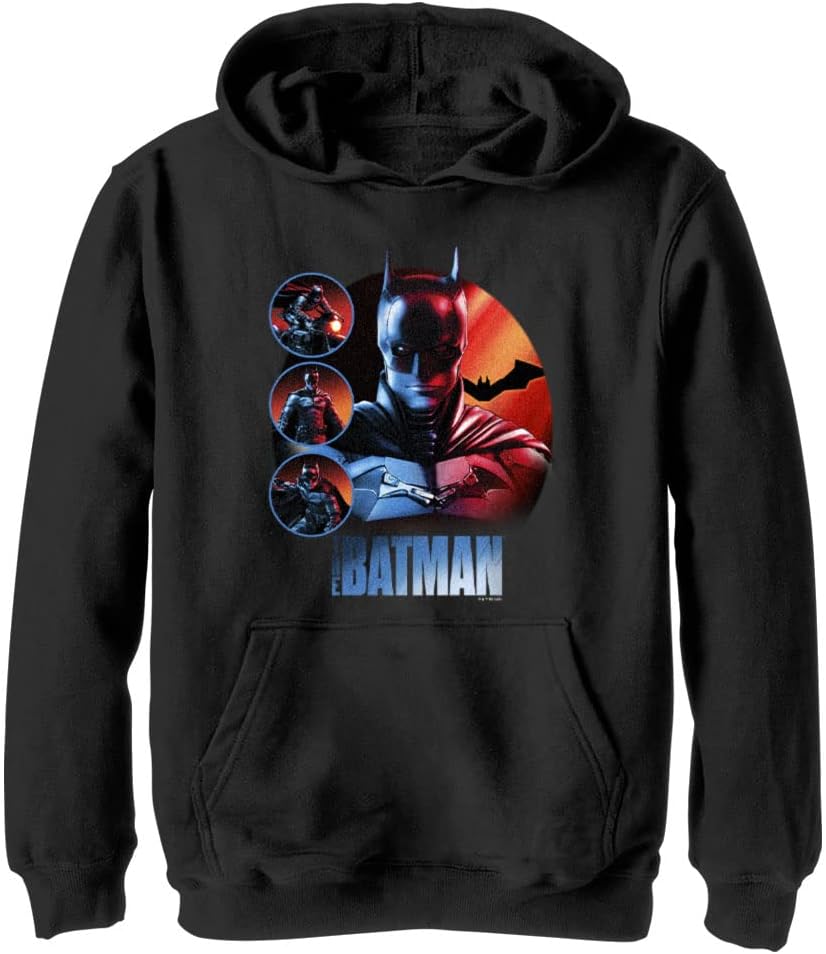 DC Comics Kids' The Batman Bat Trio Sphere Youth Pullover Hoodie