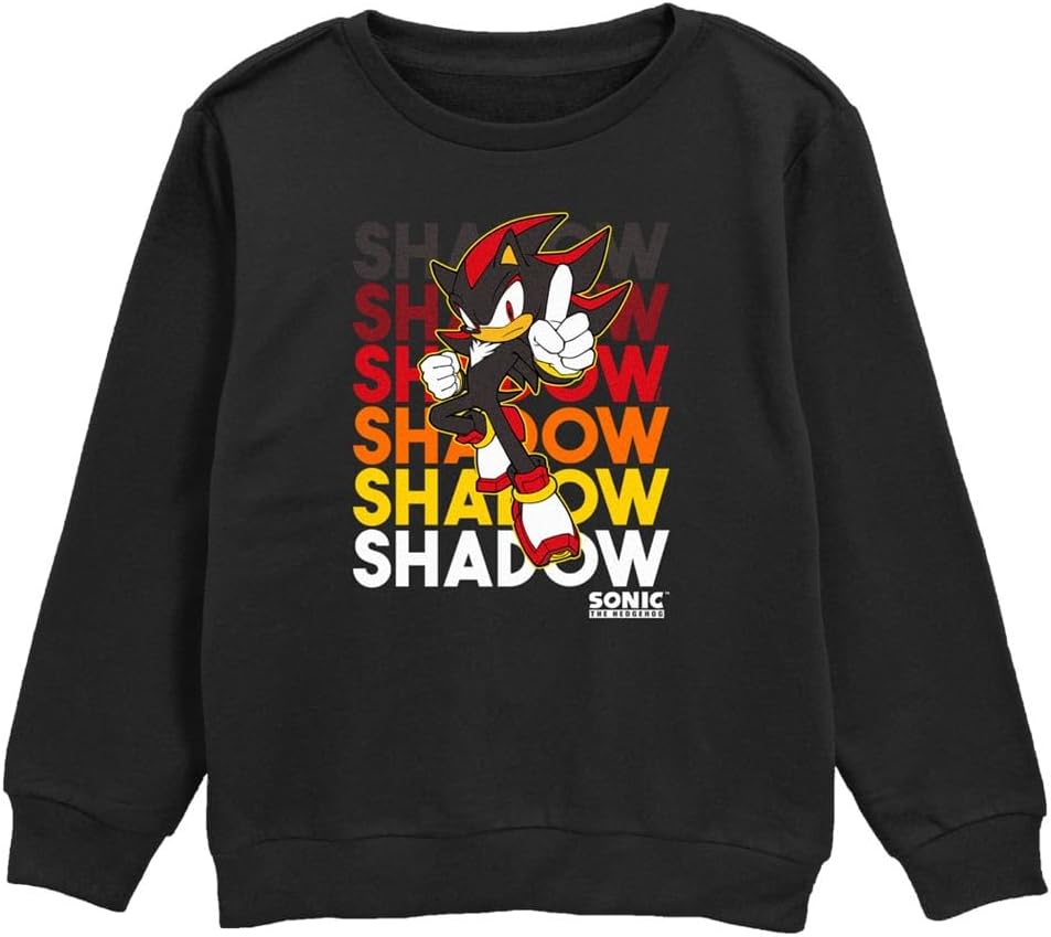 Sonic The Hedgehog Boys' Shadow Fade Pullover Crew Fleece