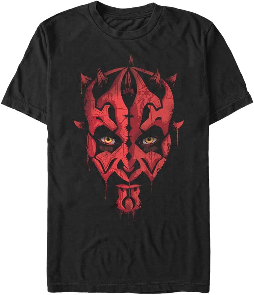 STAR WARS Darth Maul Paint Men's Tops Short Sleeve Tee Shirt