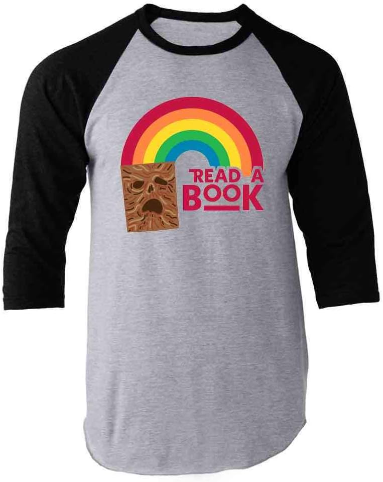 Pop Threads Read A Book Necronomicon Rainbow Funny Horror Graphic Tee T-Shirt for Men