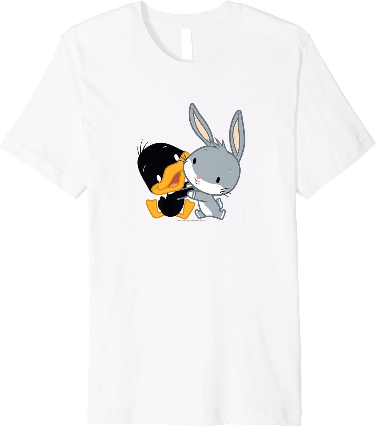 Looney Tunes Bugs and Daffy Chibi Hug Premium T-Shirt