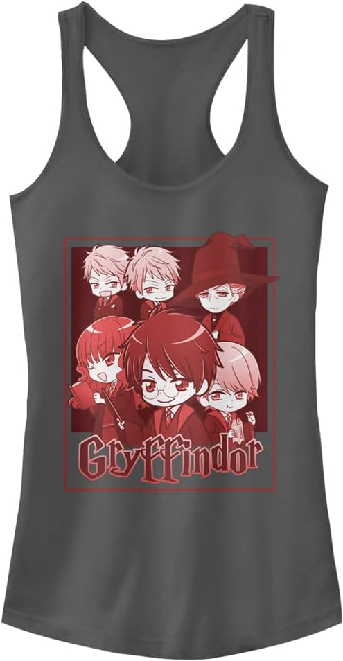 Harry Potter Deathly Hallows Gryffindor Chibi Women's Fast Fashion Racerback Tank Top