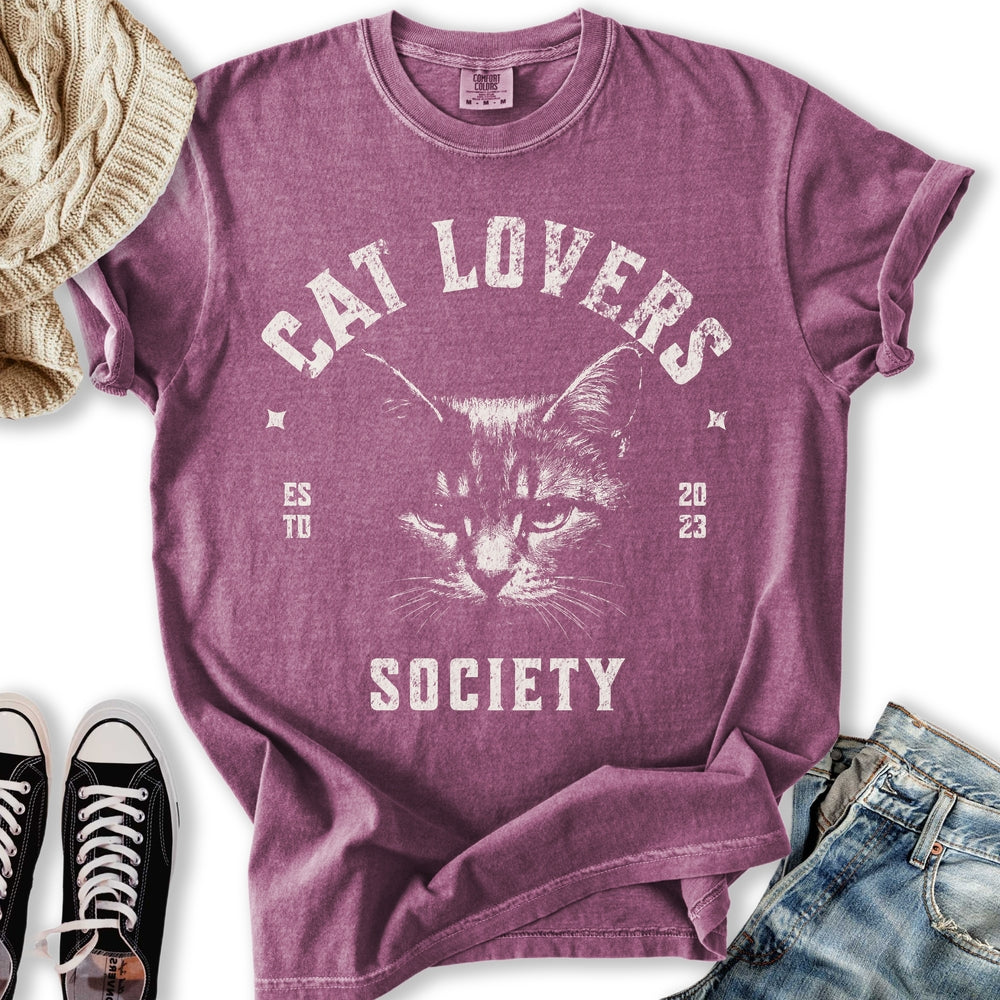 Cat Lovers Society T TShirt Premium Art