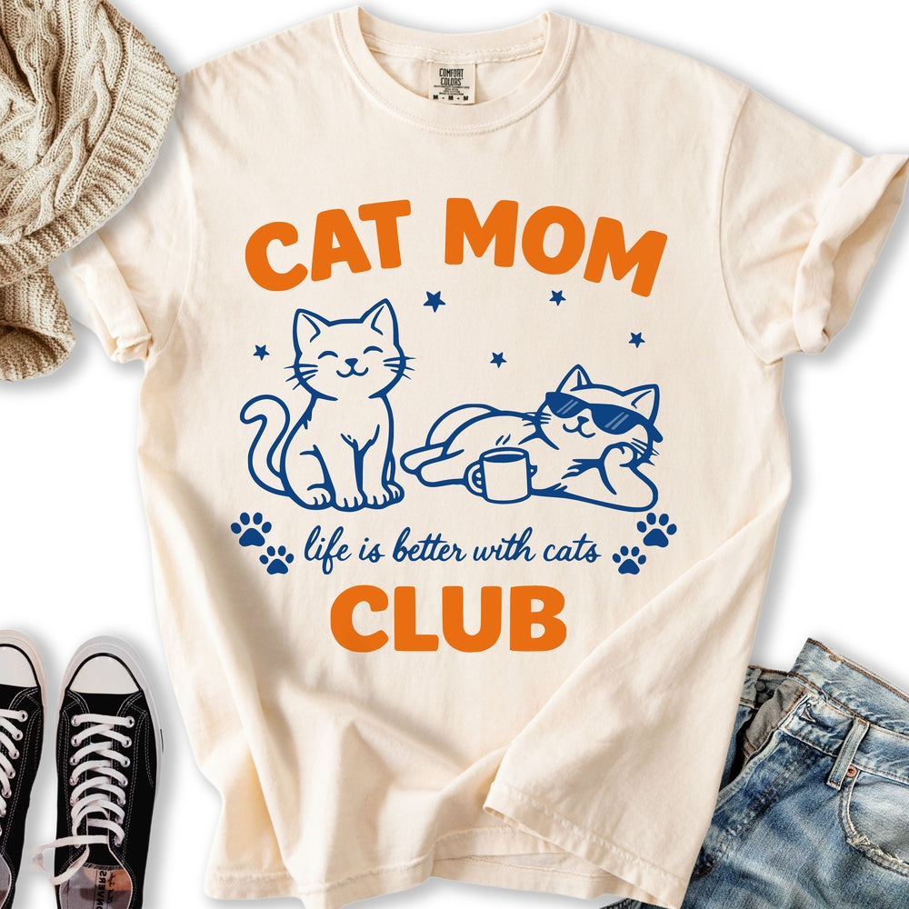 Cat Mom Club T Long Sleeve Elegant Merch