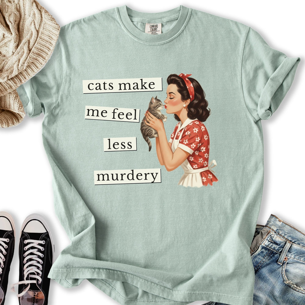 Less Murdery T Sweatshirt Stylish Art