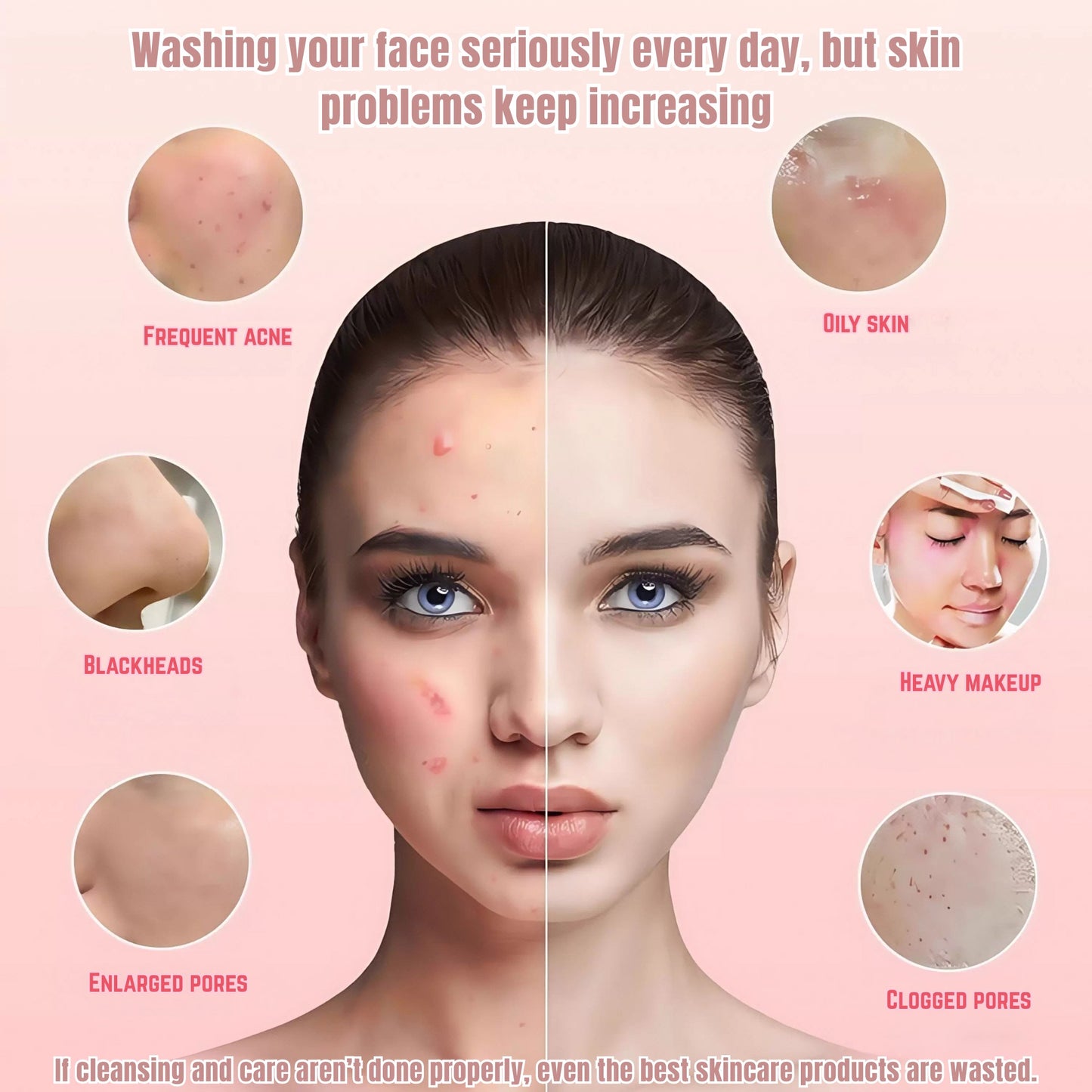 Waterproof Rechargeable Facial Cleanser 6-in-1