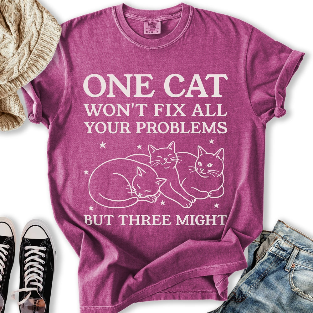 Three Cats Might T Tee Modern Outfit