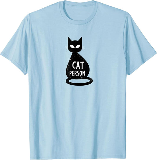 Cat Person Feline Silhouette Art for Pet Lovers T-Shirt