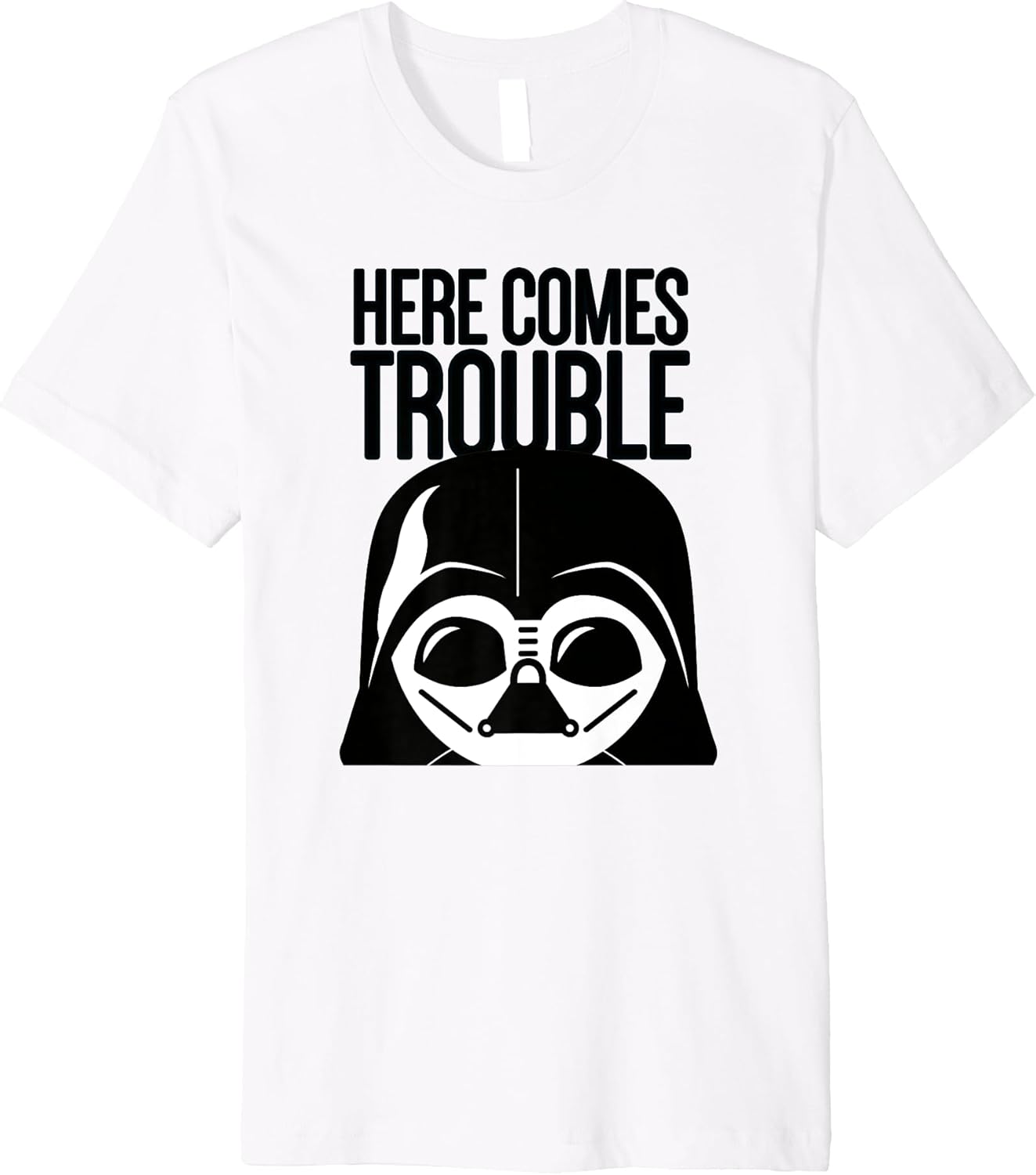 Star Wars Classic Darth Vader Here Comes Trouble Chibi Logo Premium T-Shirt