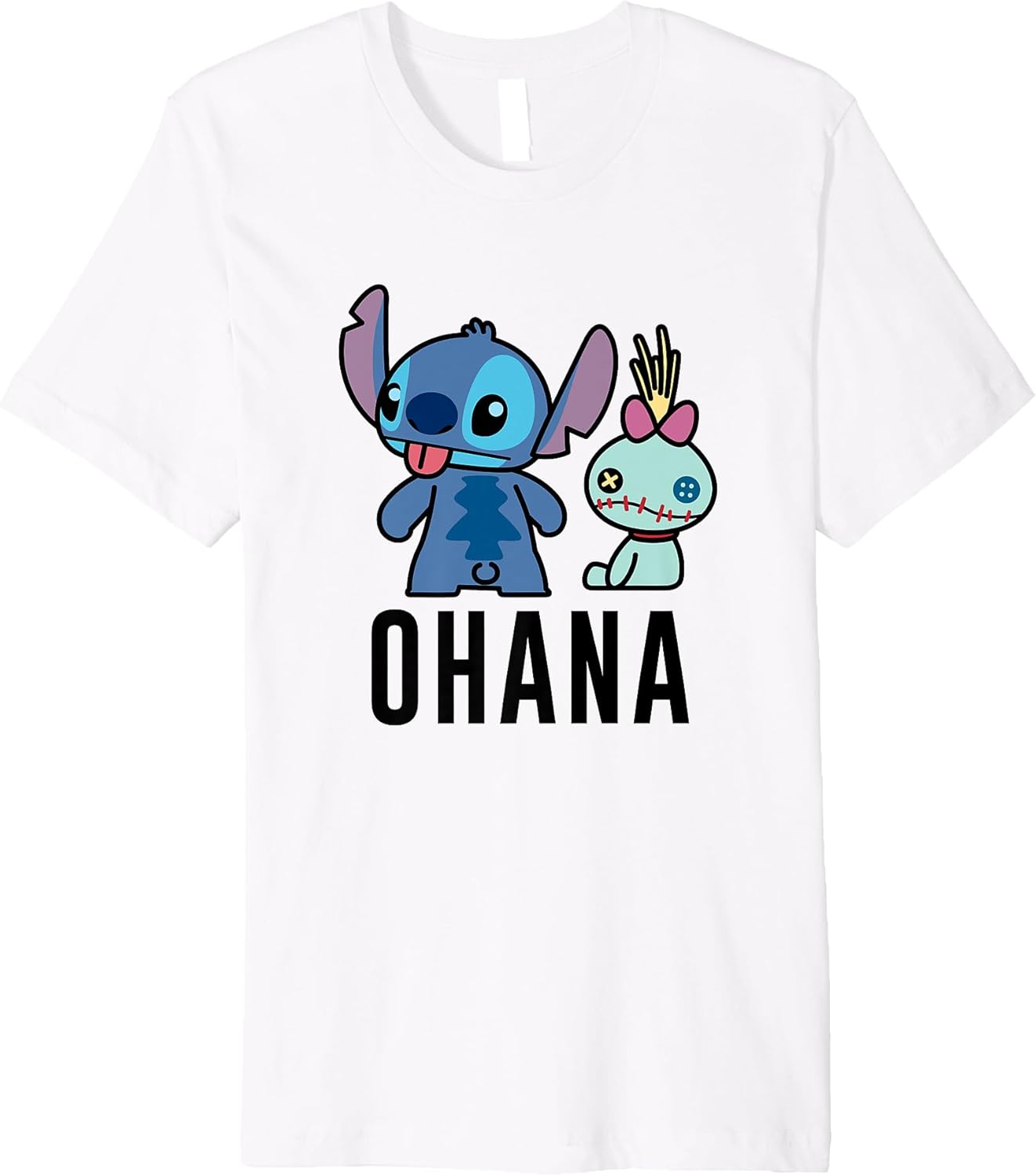 Disney Lilo & Stitch Ohana Stitch & Scrump Chibi Portrait Premium T-Shirt