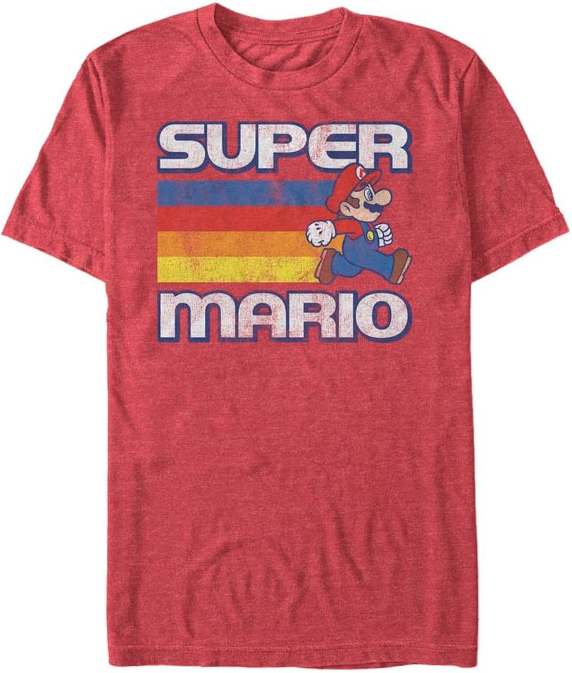 Nintendo Men's Super Mario Running Retro Stripe