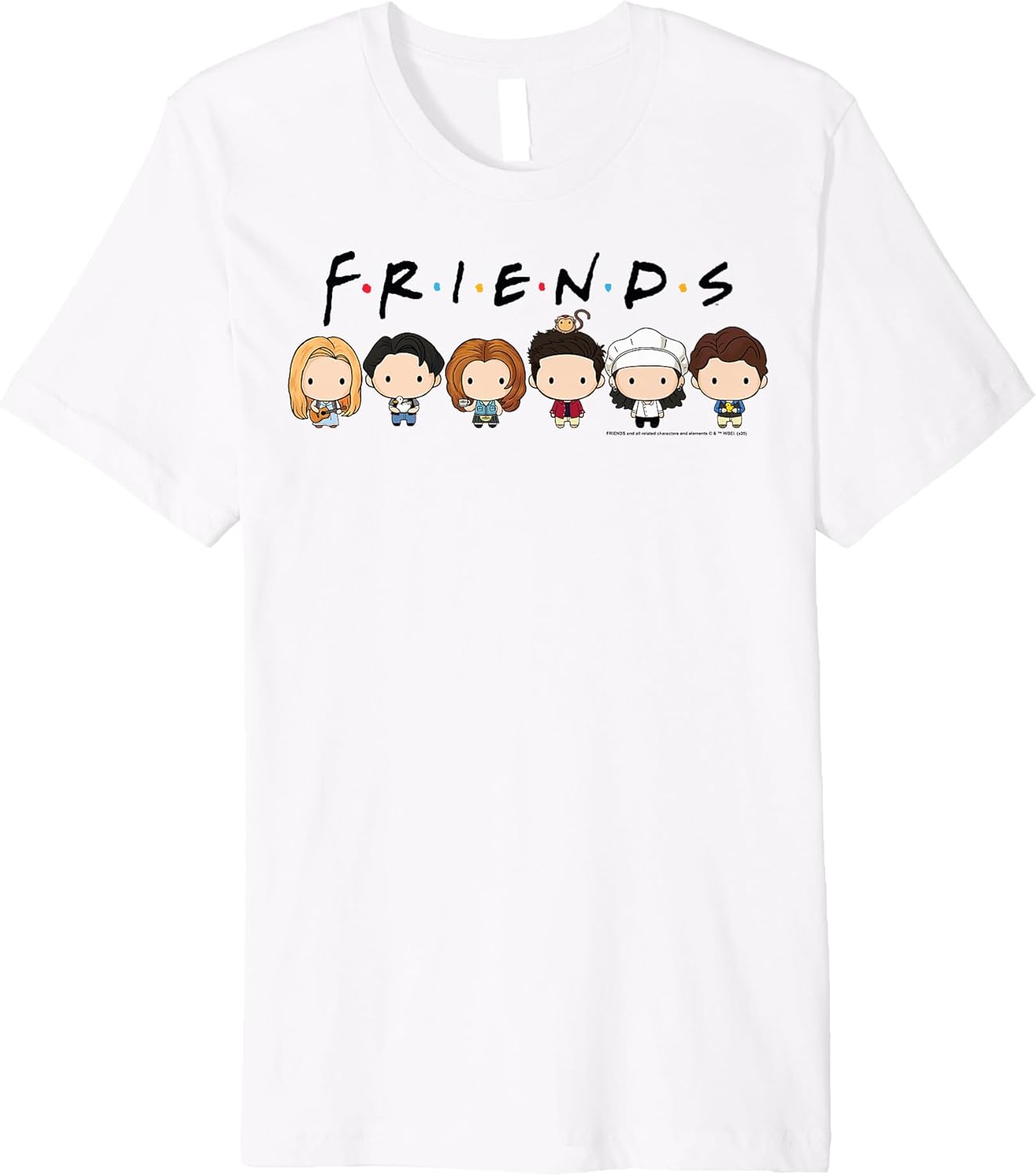 Friends Chibi Group Shot Lineup Premium T-Shirt