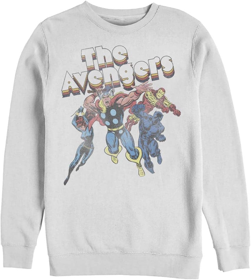 Marvel Men's Classic Avengers Pullover Crew Fleece