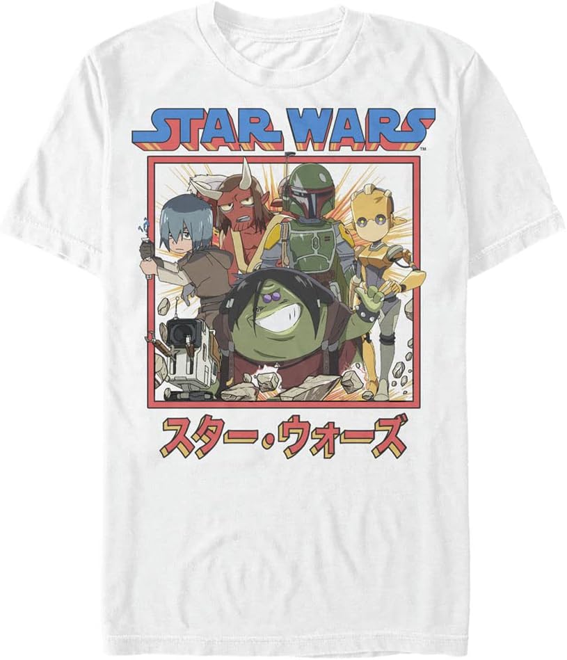 STAR WARS Visions Anime Group Men's Tops Short Sleeve Tee Shirt