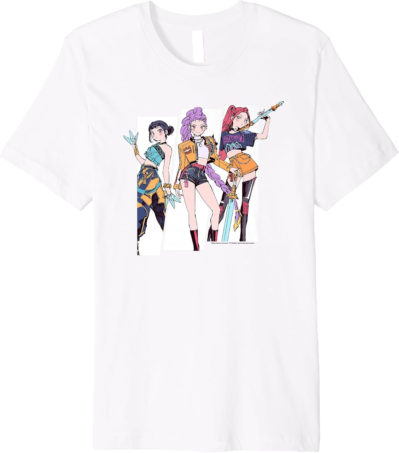 Halloween Huntrix Manhwa Style Panels Premium T-Shirt