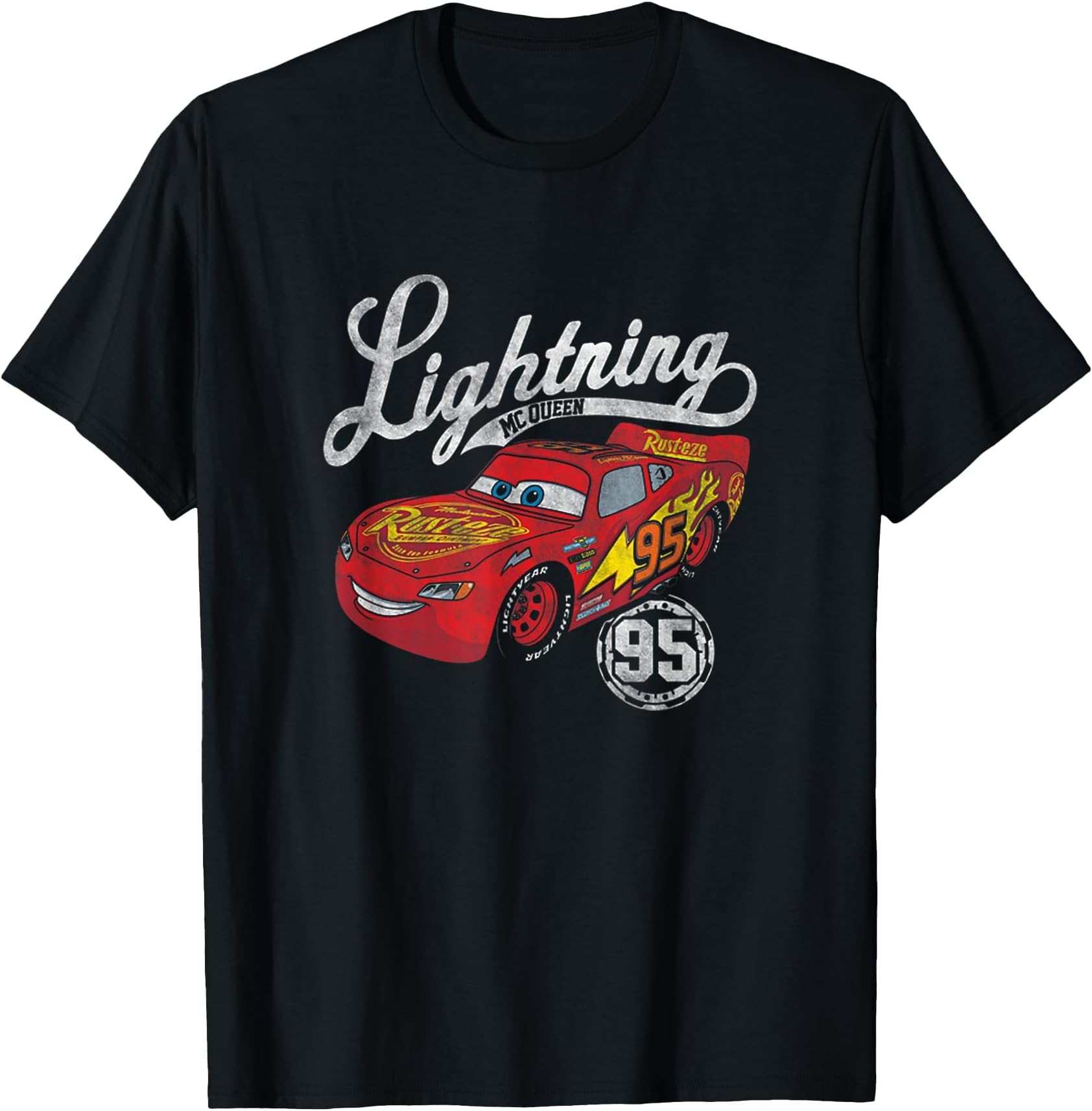 Disney Pixar Cars Lightning McQueen 95 Distressed Shot