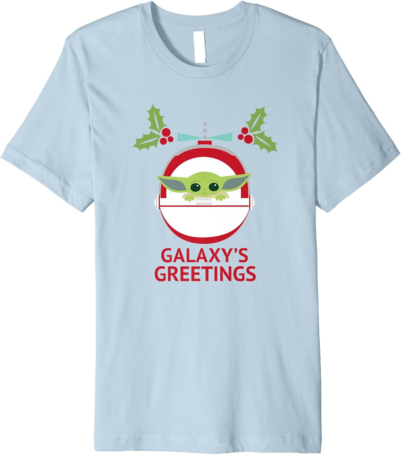 Star Wars: The Mandalorian Grogu Christmas Chibi Premium T-Shirt