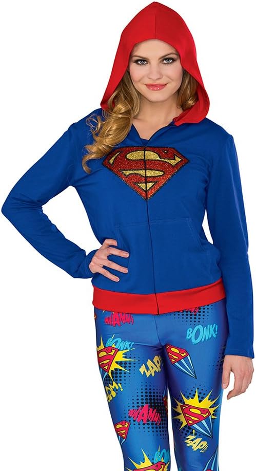 Rubie's Costume Co Women's Hoodie, Supergirl, Medium\/Large