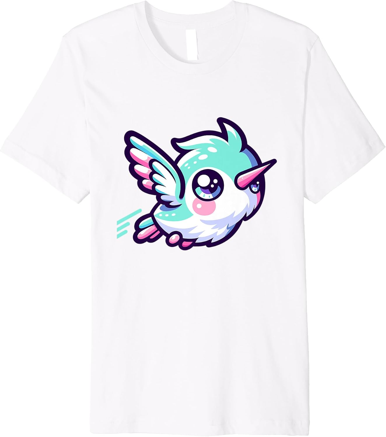 Adorable Cute Japanese Kawaii Chibi Humming Bird Premium T-Shirt