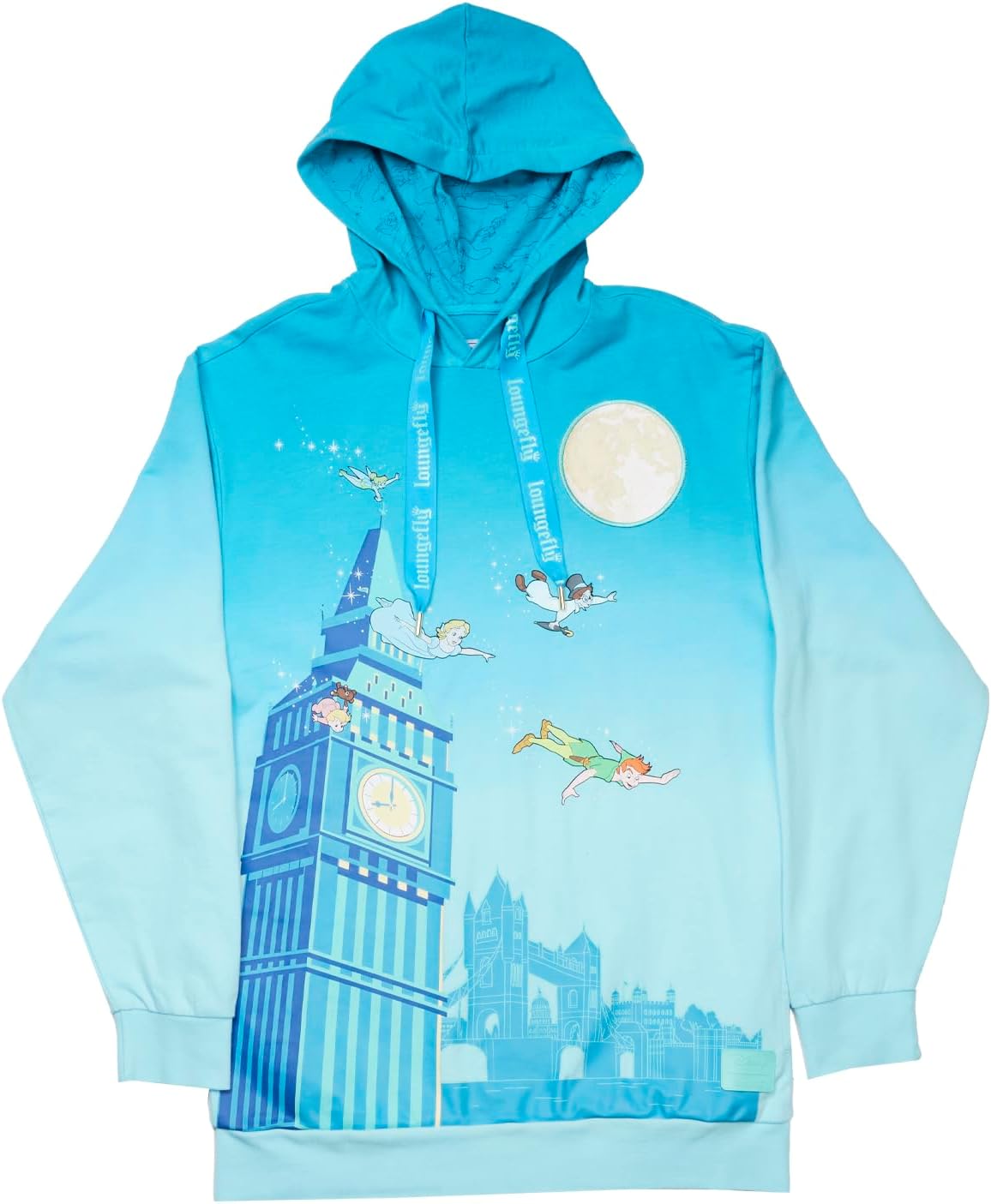 LOUNGEFLY DISNEY PETER PAN YOU CAN FLY UNISEX HOODIE 3X