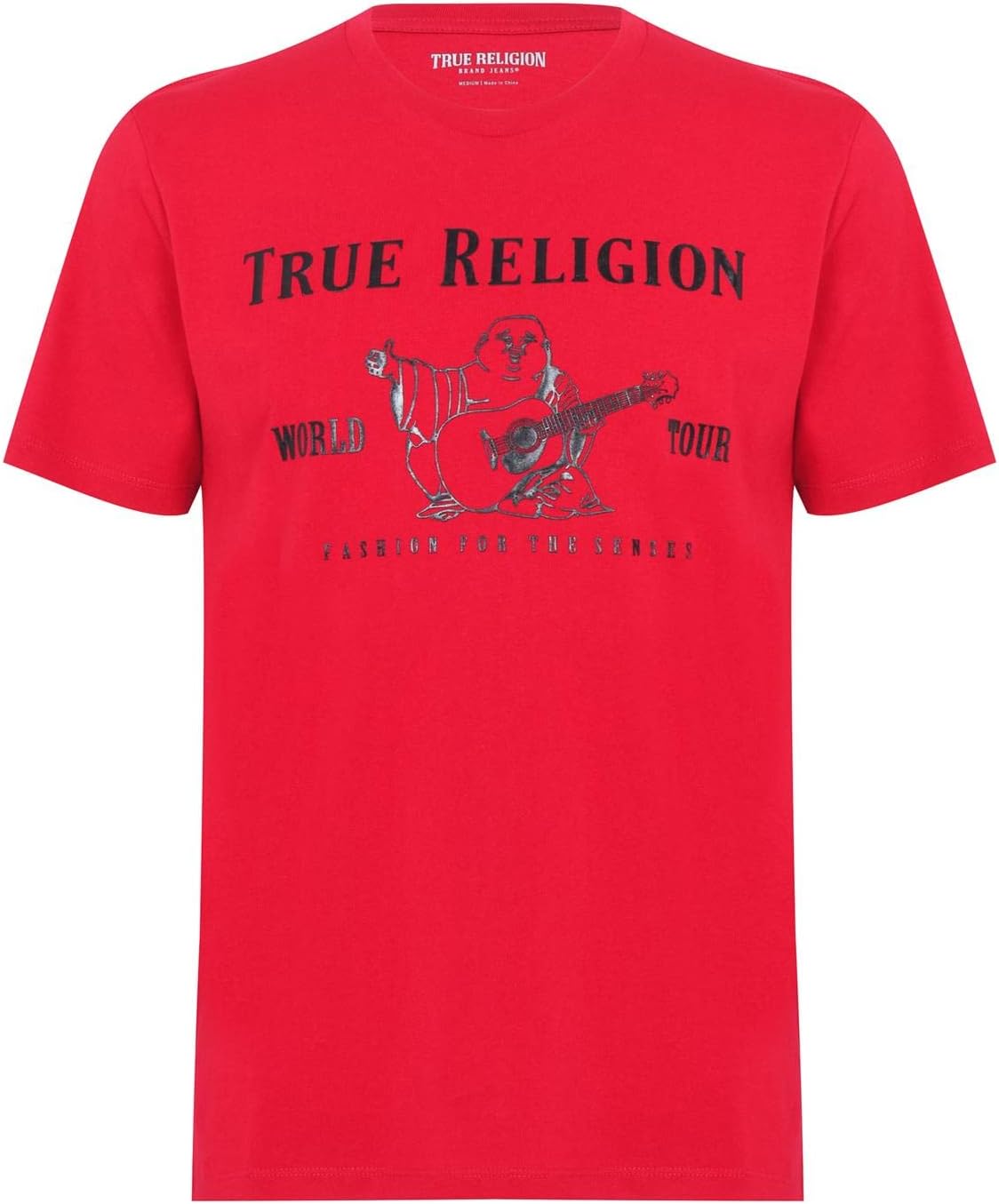 True Religion Men\u2019s Graphic T-Shirt \u2013 Short Sleeve Metallic Buddha Tee, Mens T Shirt