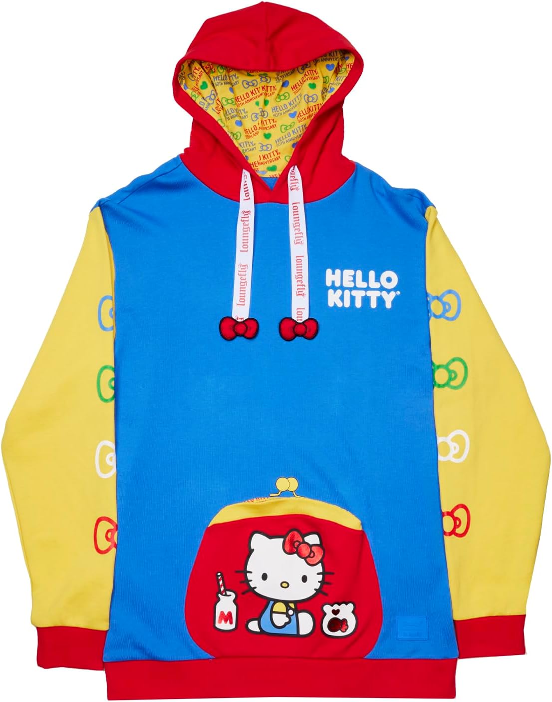 Loungefly HELLO KITTY 50TH ANNIVERSARY UNISEX HOODIE LARGE