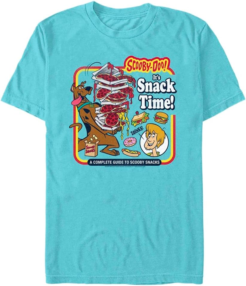 Scooby-Doo! Mens Snack Guide Young Men's Short Sleeve Tee Shirt