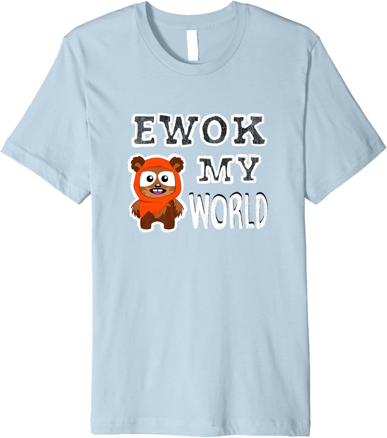 Star Wars Valentine's Day Ewok My World Chibi Logo Premium T-Shirt