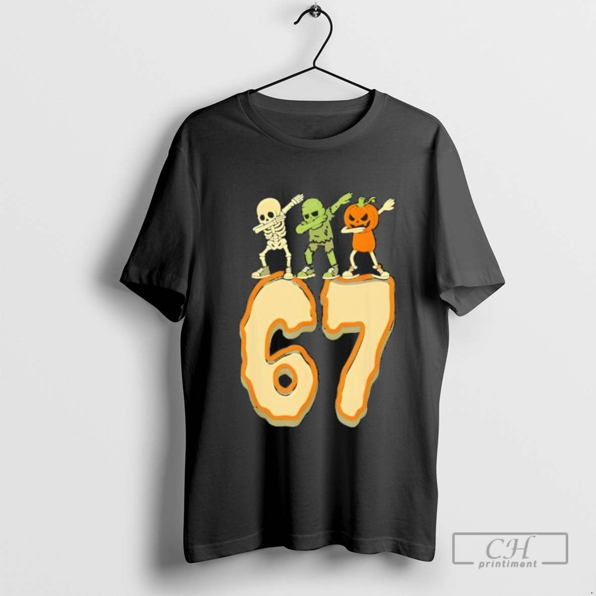 67 Halloween Meme 6 7 Numbers Six Seven Skeleton Hoodie Stylish Gift