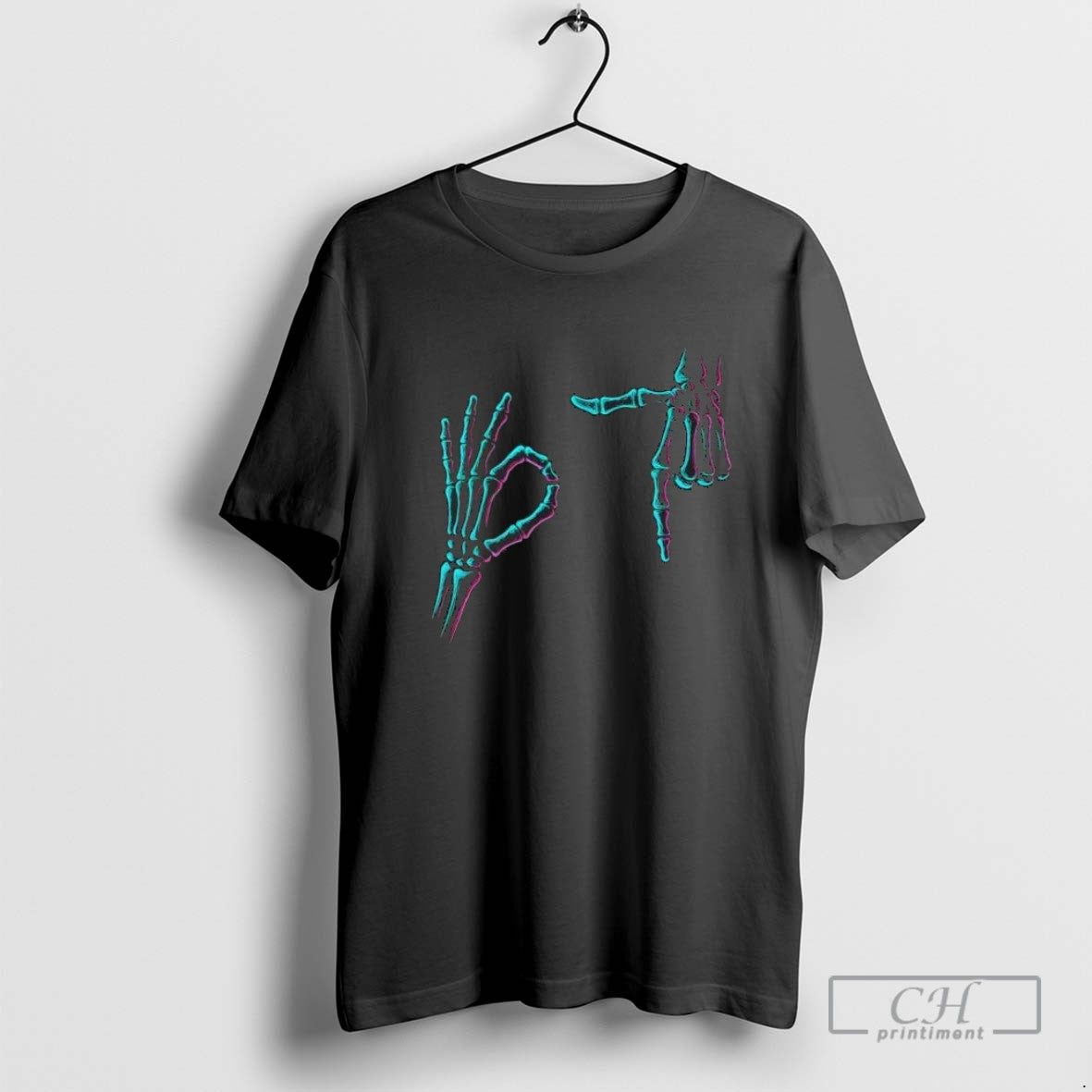 67 Meme Skeleton Hand 6 7 Halloween Six Seven Teens Tee Classic