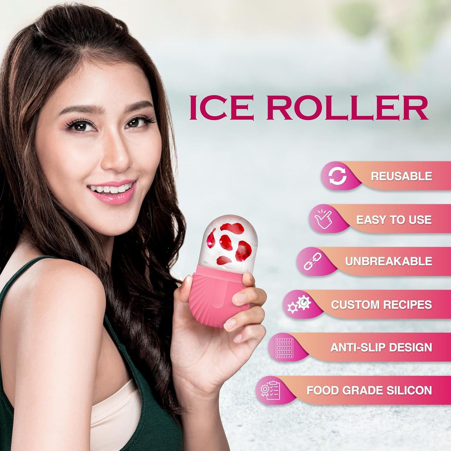 Ice Roller for Face and Eye Glow Naturally and Skincare