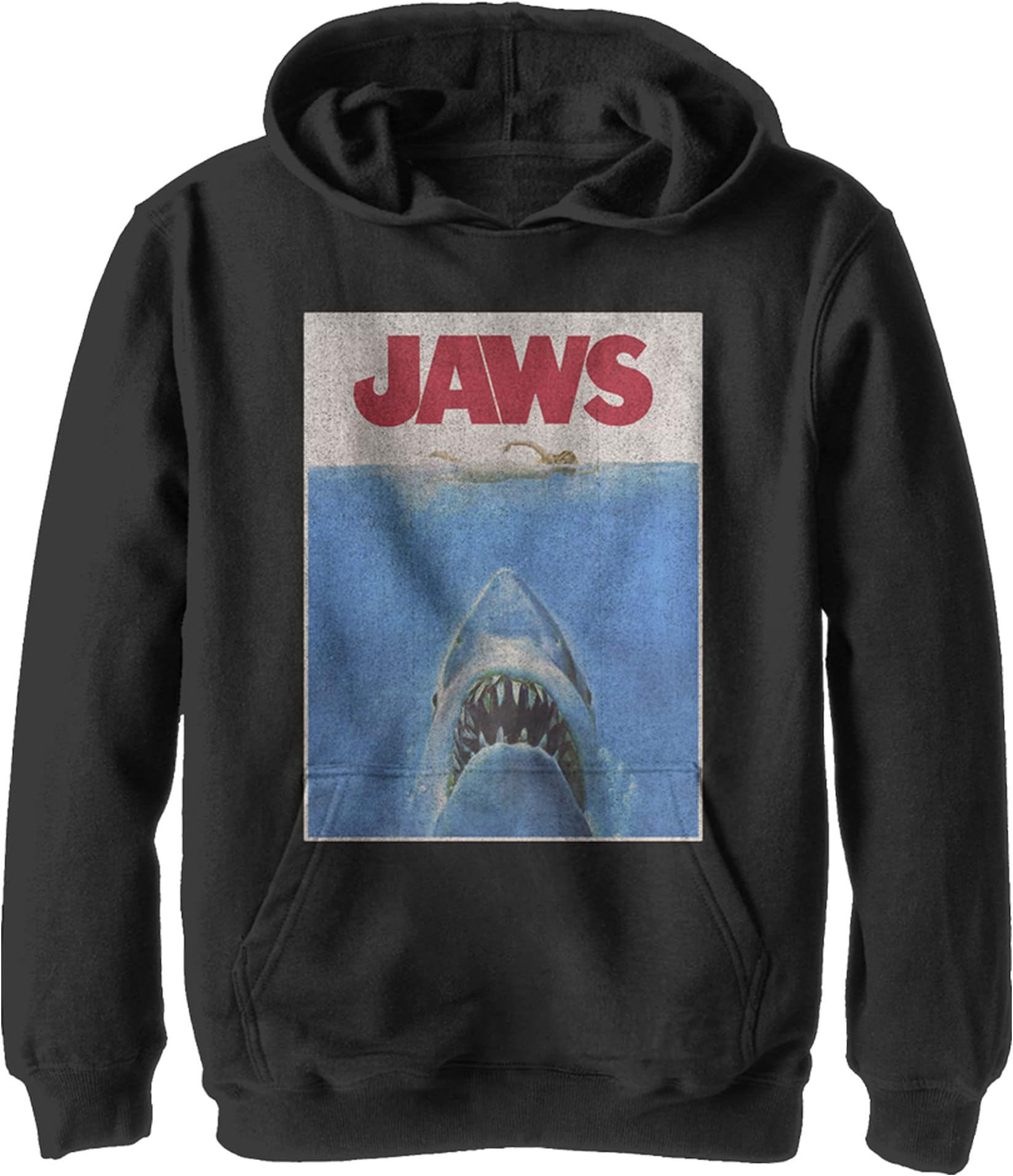 Fifth Sun Retro Jaws Poster Youth Pullover Hoodie