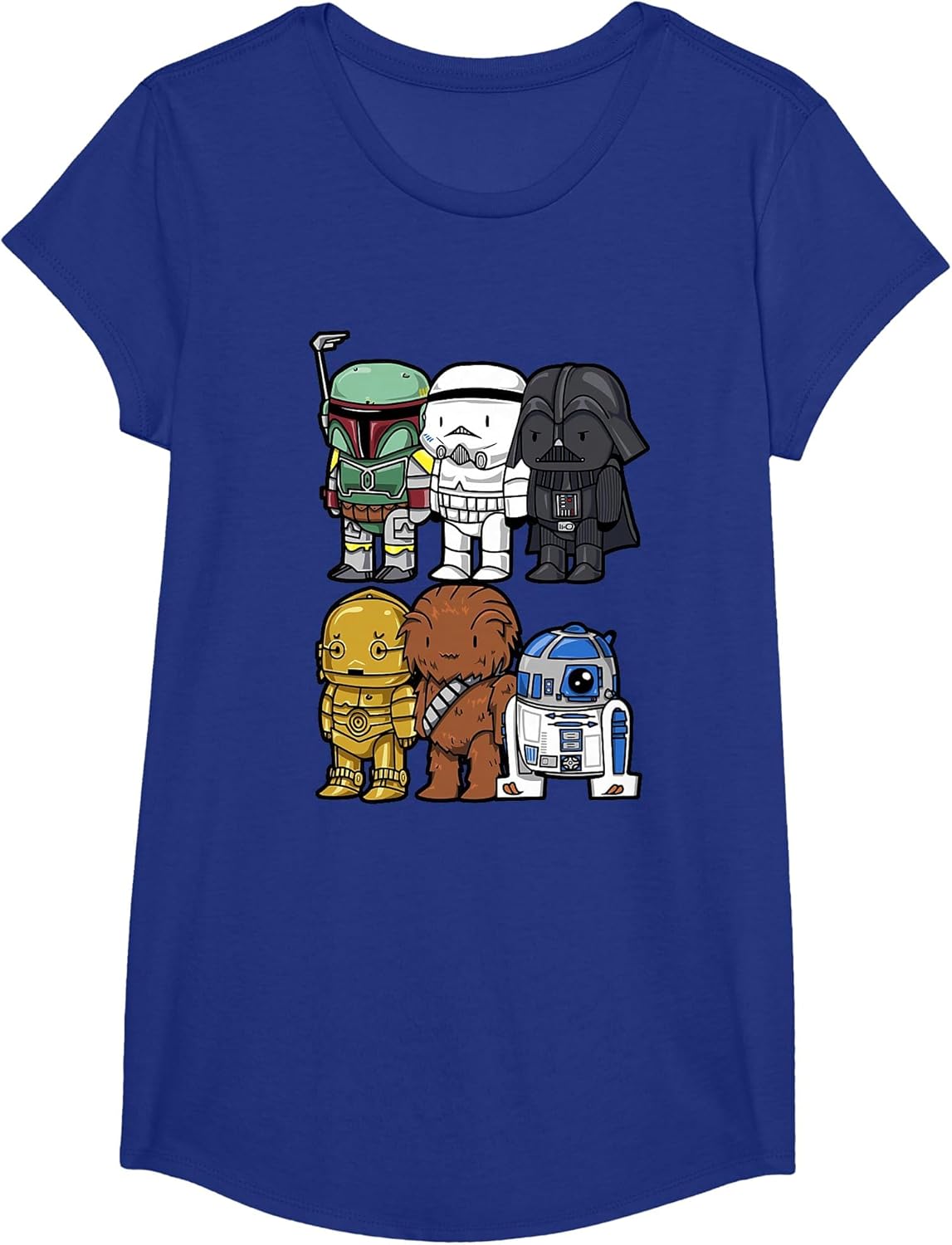 Star Wars Boba Trooper Vader Chewie Chibi Graphic T-Shirt