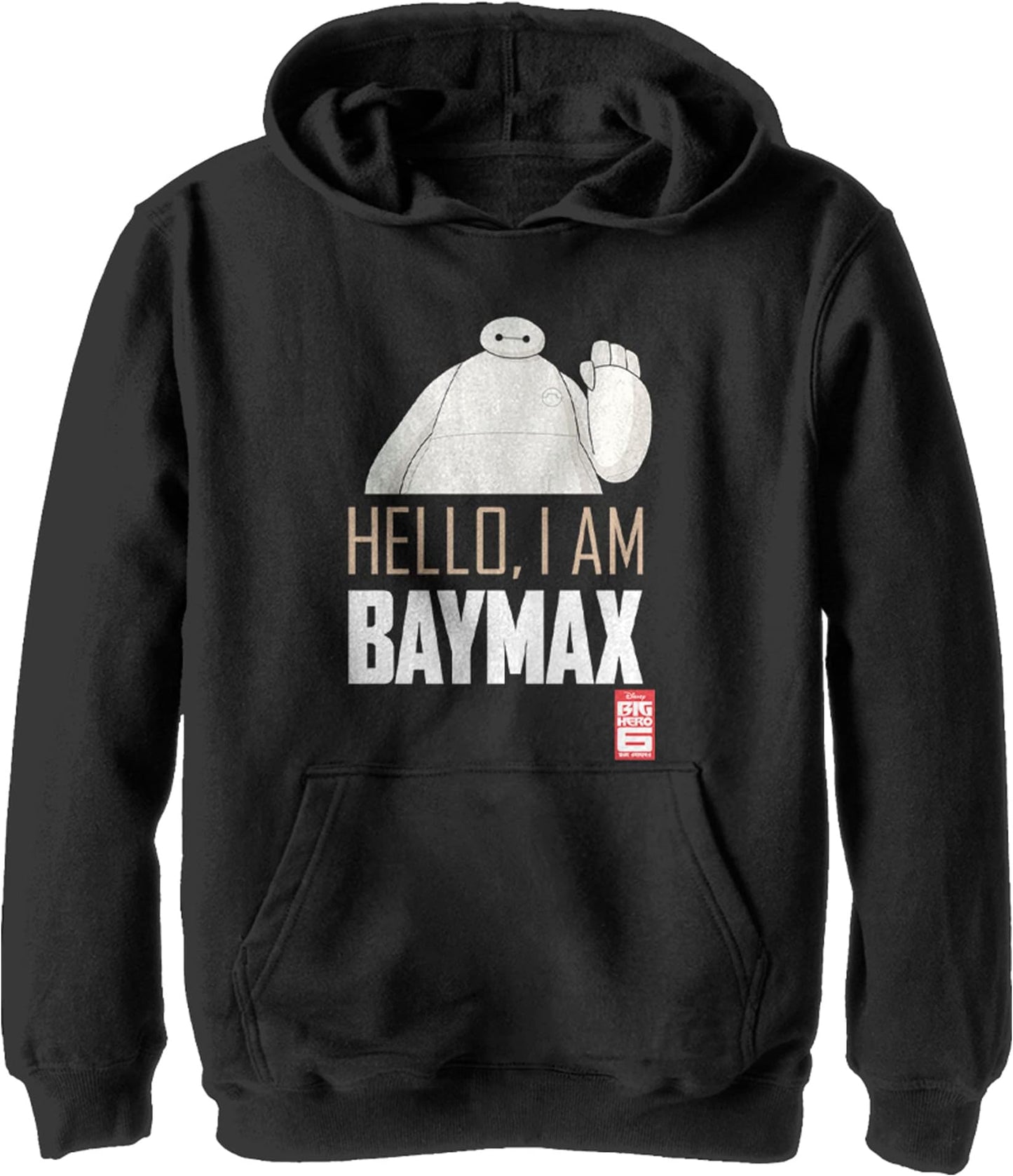 Disney Pixar Boy's Big Hero 6 Hello, I Am Baymax Pull Over Hoodie