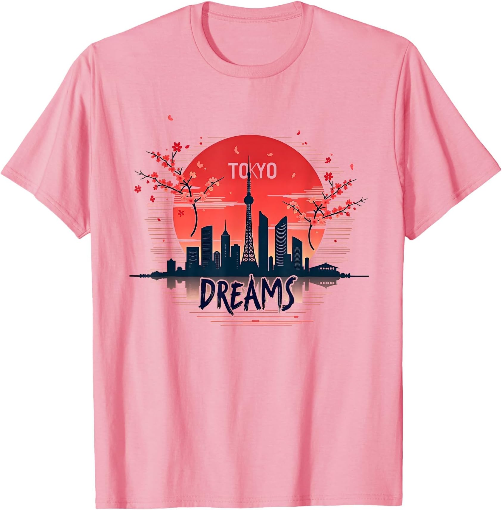 Japanese Tokyo Dreams Cityscape Cherry Blossom Artwork