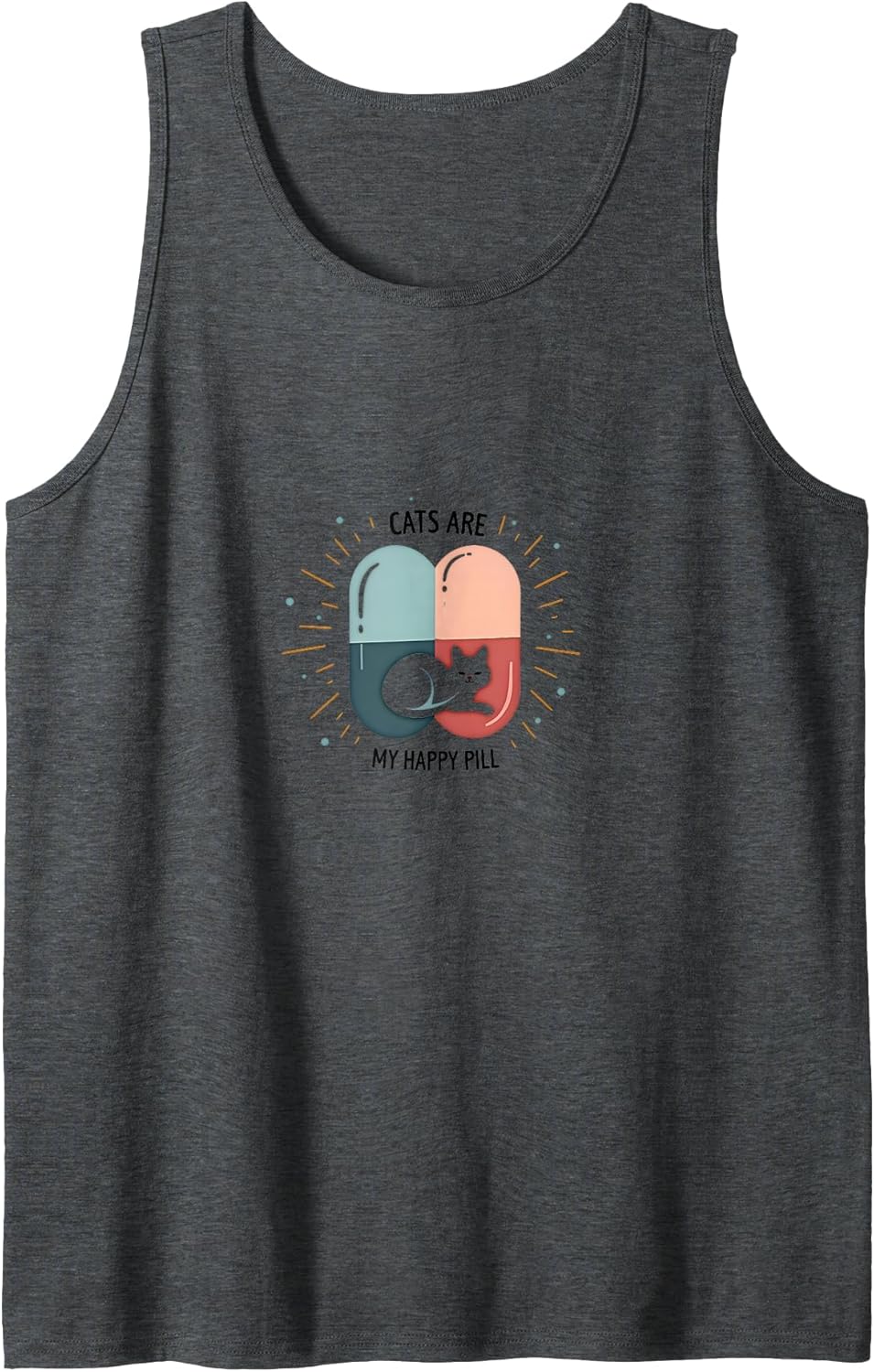 Cats are My Happy Pill - Cute Pet Lover Tank Top