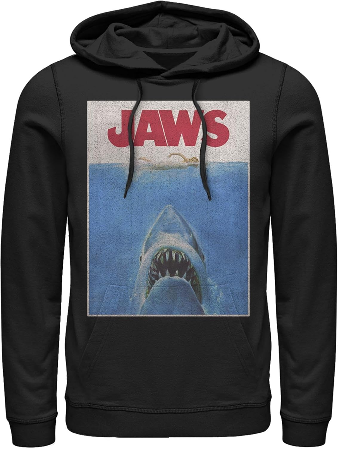 Jaws Retro Poster Mens Pullover Hoodie