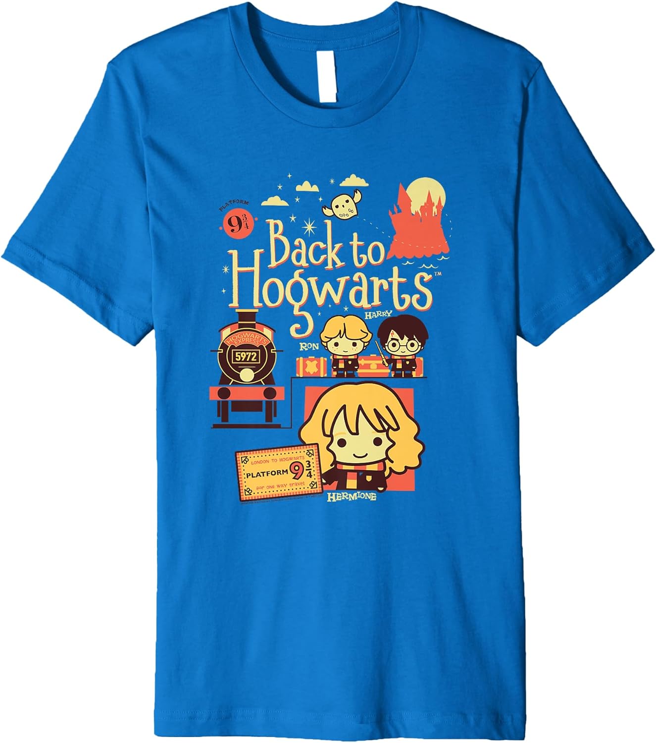 Harry Potter Back To Hogwarts Platform 9 3/4 Chibis Premium T-Shirt