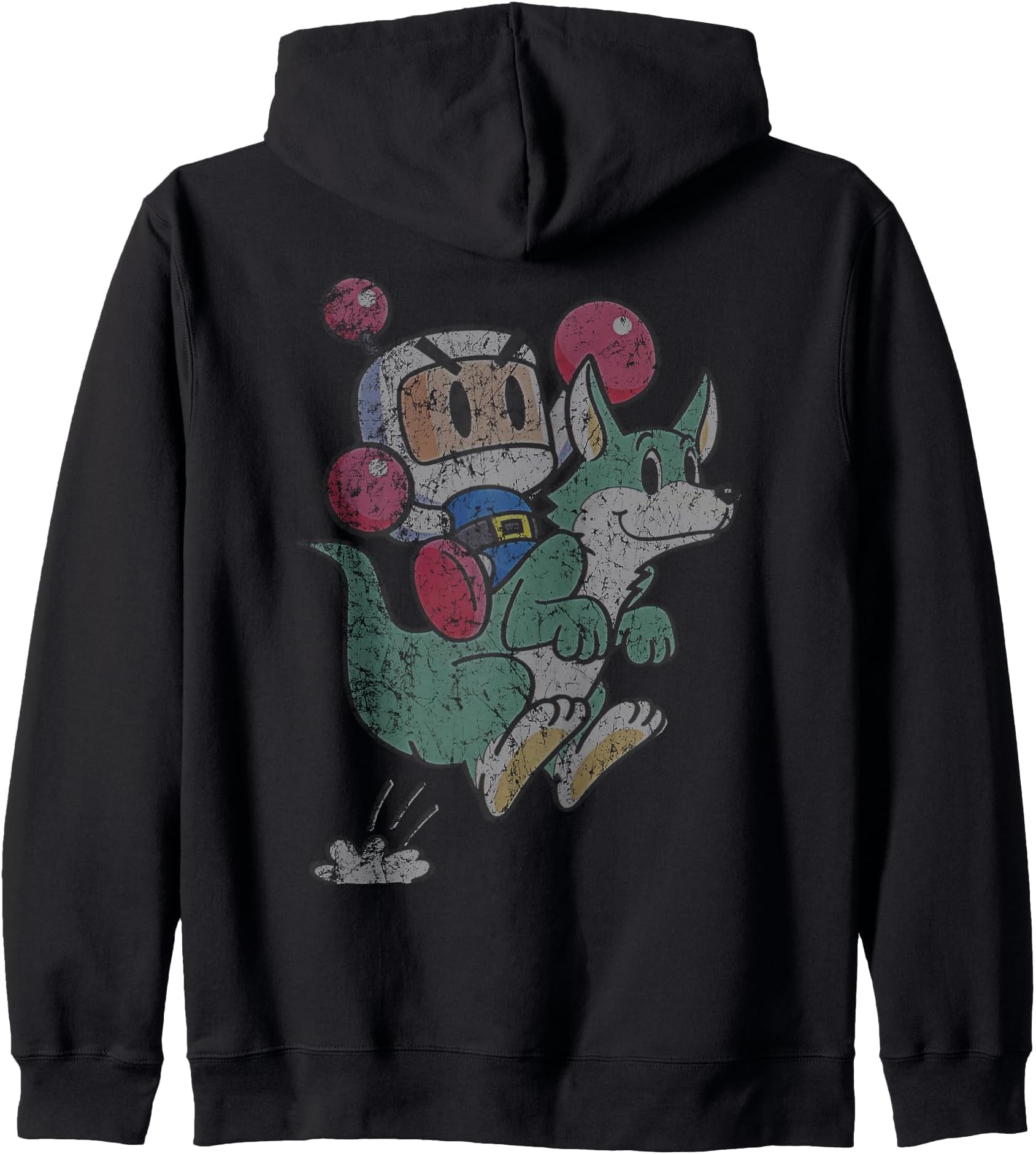 Bomberman Character Super 1993 Retro Gamer Space Classic Zip Hoodie