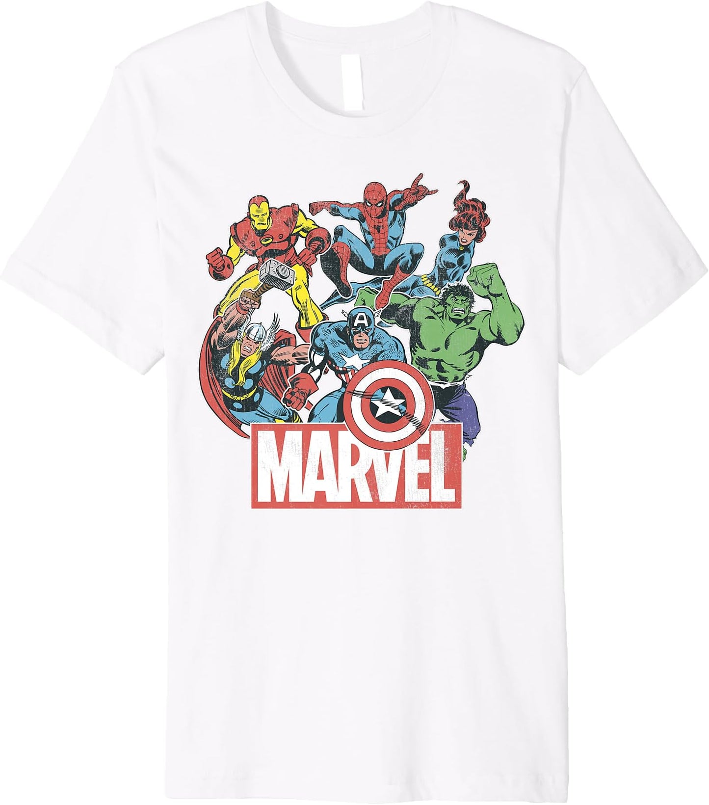 Marvel Avengers Team Retro Comic Vintage Premium T-Shirt Premium T-Shirt