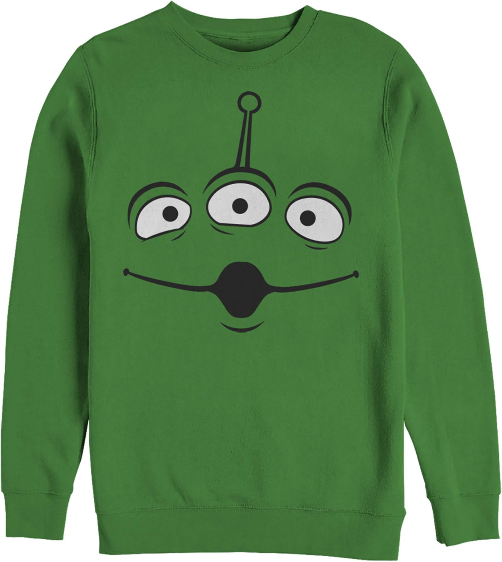 Fifth Sun Men's Pixar Toy Story Alien Face Pullover Crew Fleece