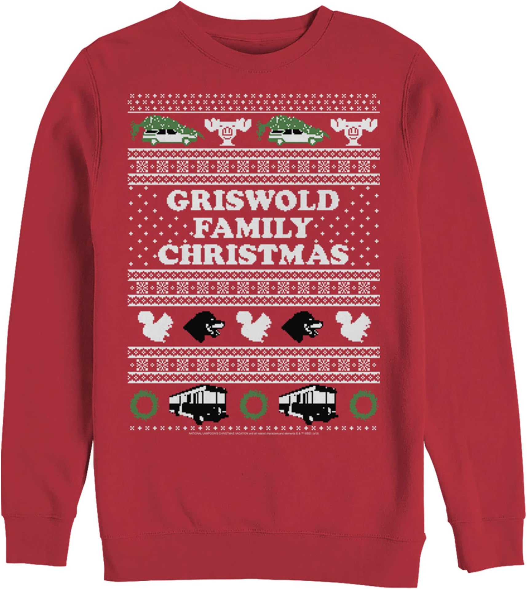 Fifth Sun Men's National Lampoon's Christmas Vacation Griswold Family Christmas Ugly Sweater Sweatshirt