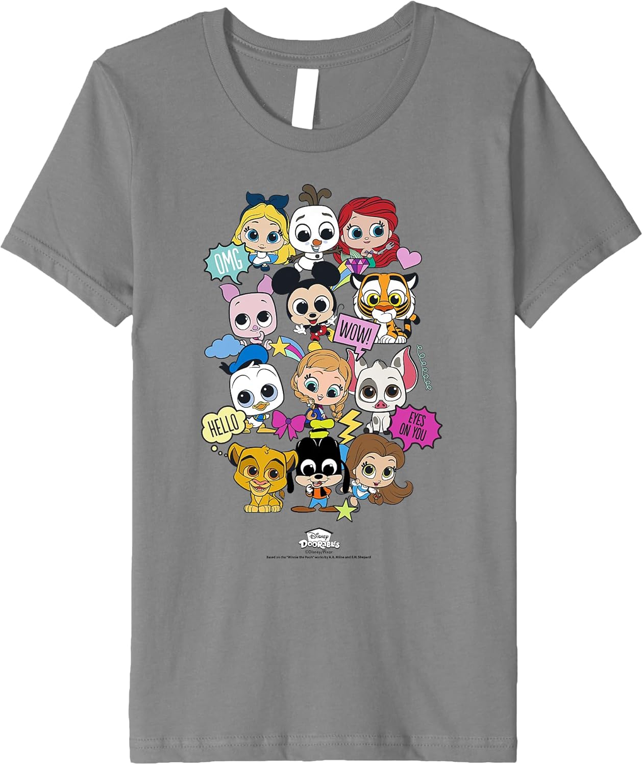 Kids Disney Doorables All Together Now Cute Chibi Group Jumble Premium T-Shirt