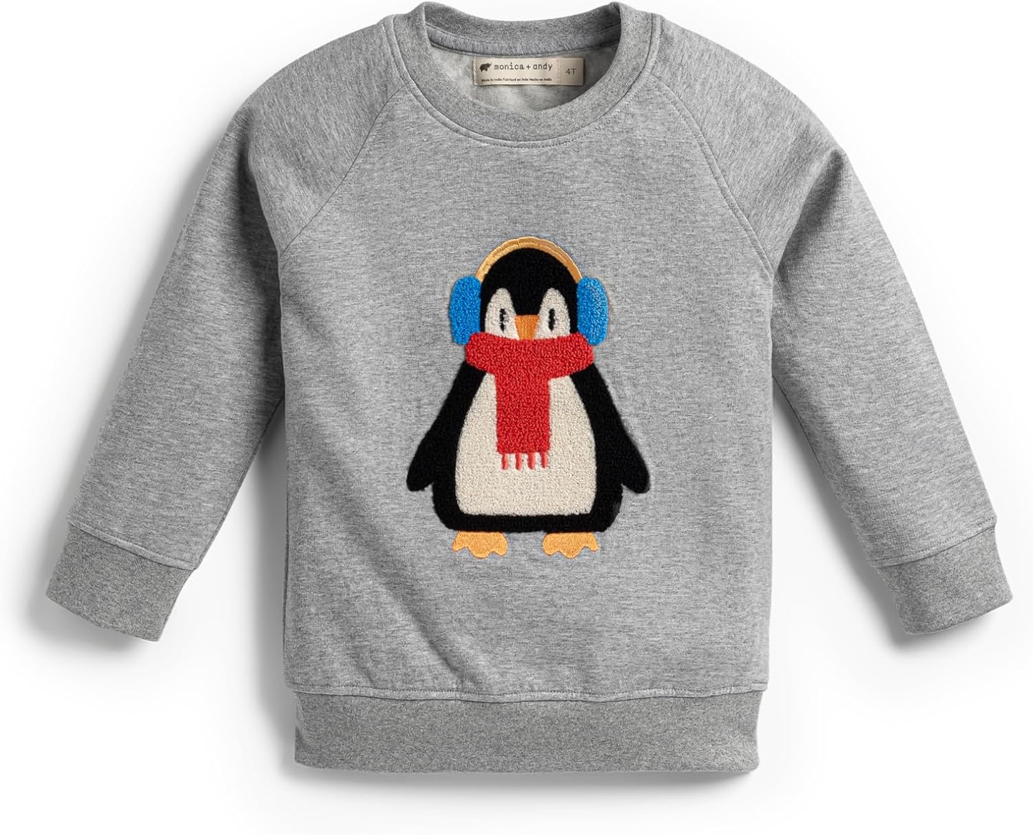 MONICA + ANDY Baby Organic Embroidered Crewneck Sweatshirt
